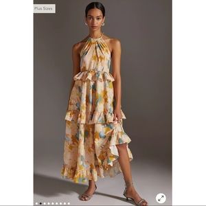 Ruffled Tiered Floral Maxi Dress